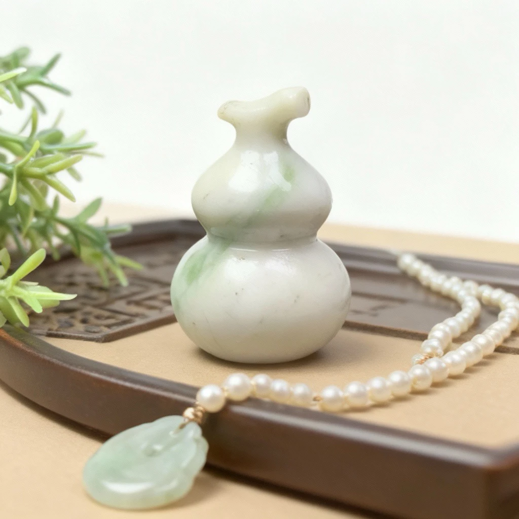 天然玉石南阳特色独山玉多彩葫芦转转桌面创意摆件装饰品拍一发一