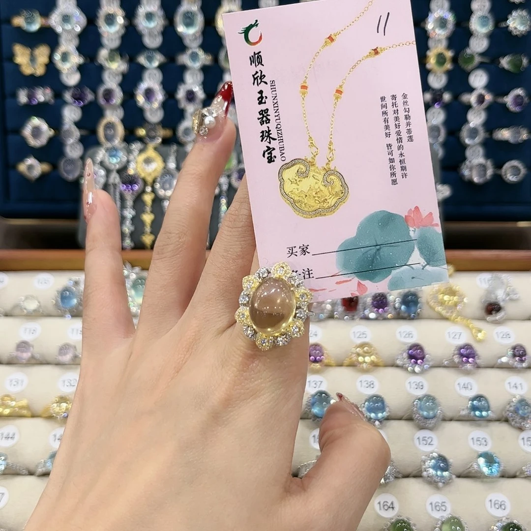 黄晶女款银S925镶嵌B****_戒指11
