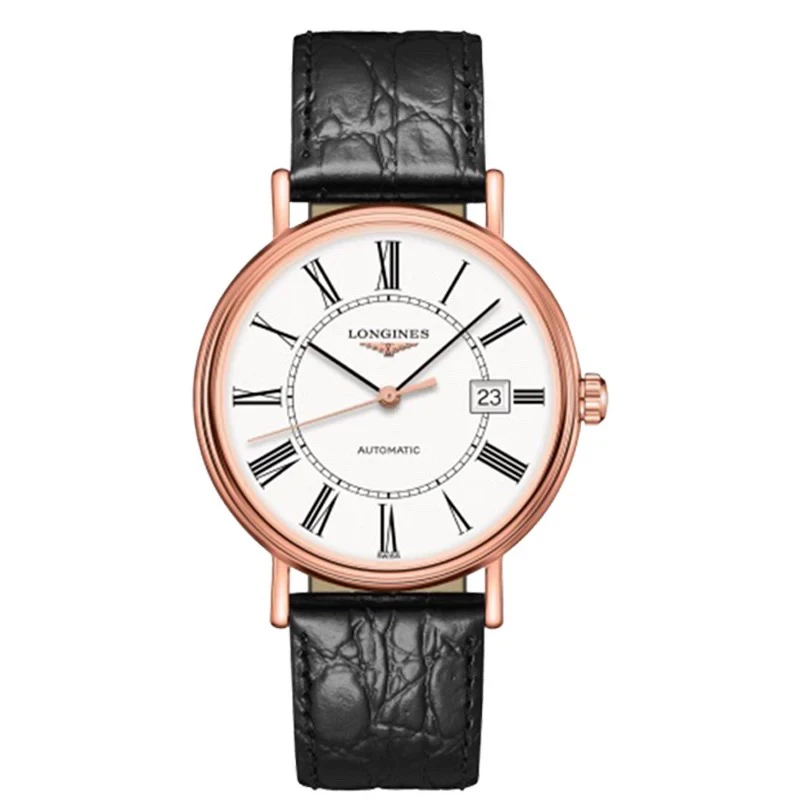 99新 Longines/浪琴 瑰丽922/40mm/罗马玫瑰金色刻度机械男表