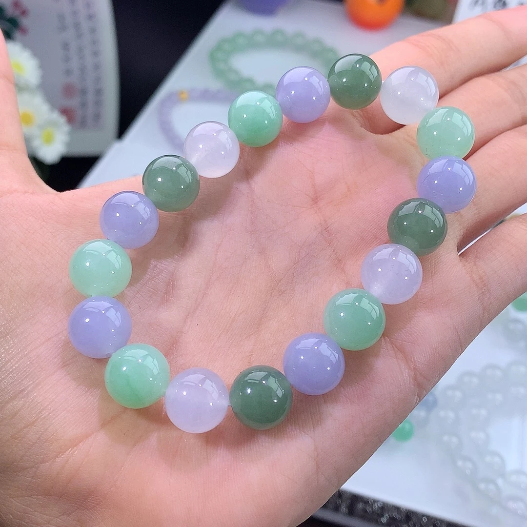 未镶嵌手链翡翠冰胶马卡龙手串