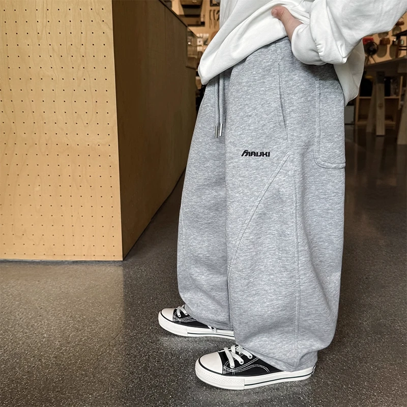 男女童秋冬裤子2025新款休闲运动裤儿童直筒弯刀卫裤冬季加绒长裤