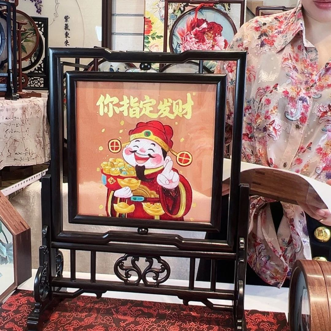 织绣苏绣摆台手工