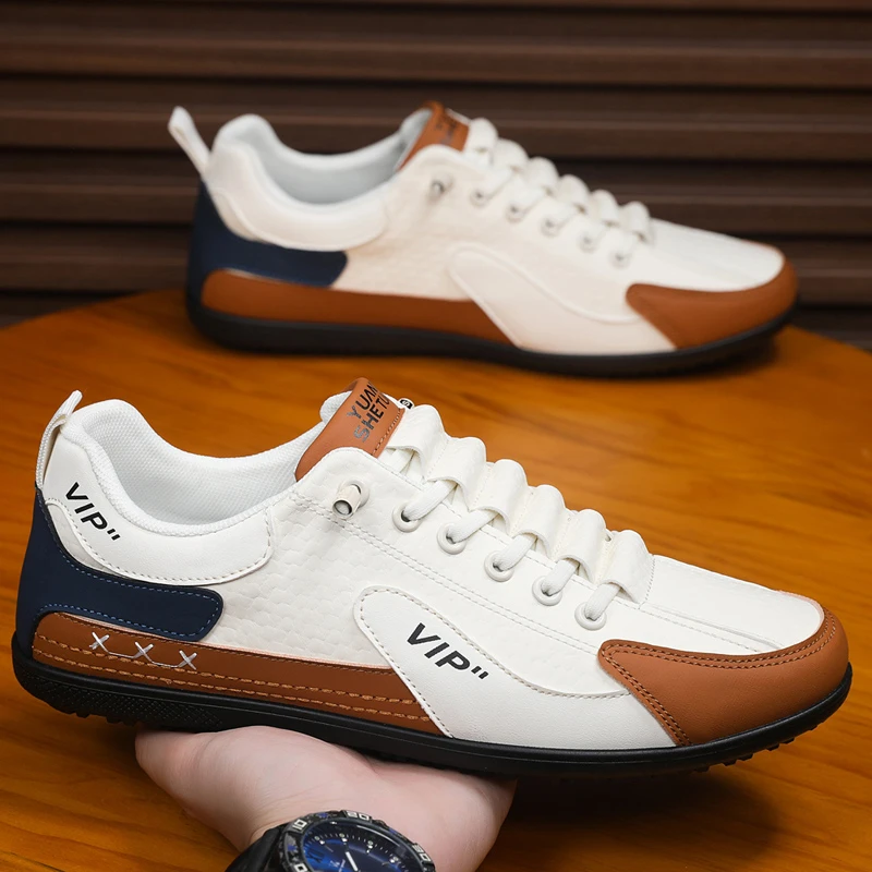 男鞋秋冬季新款一脚蹬皮面休闲板鞋男士潮流百搭开车轻便豆豆潮鞋