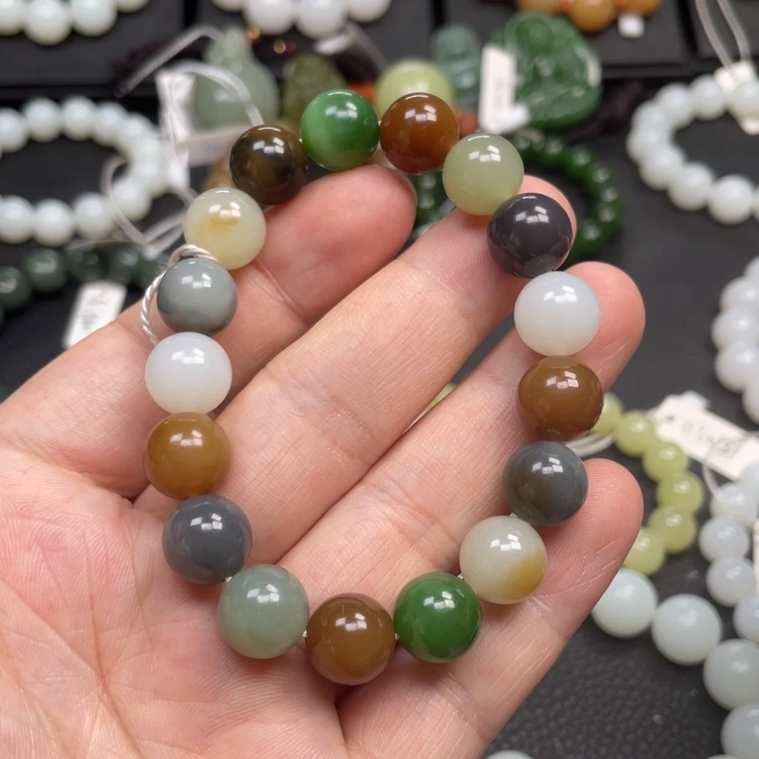 和田玉未镶嵌手链12