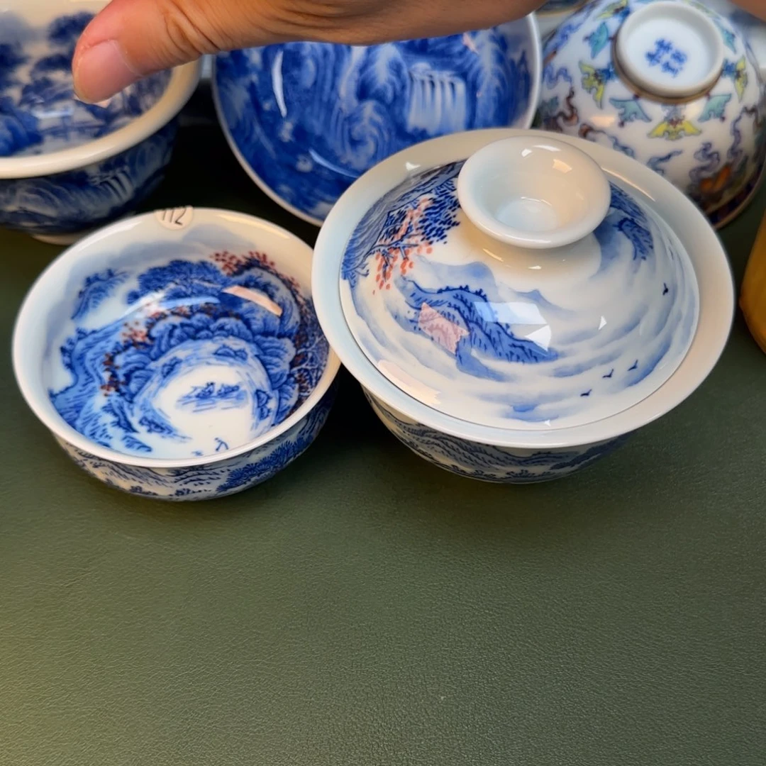 彦祖纯手工手绘茶具