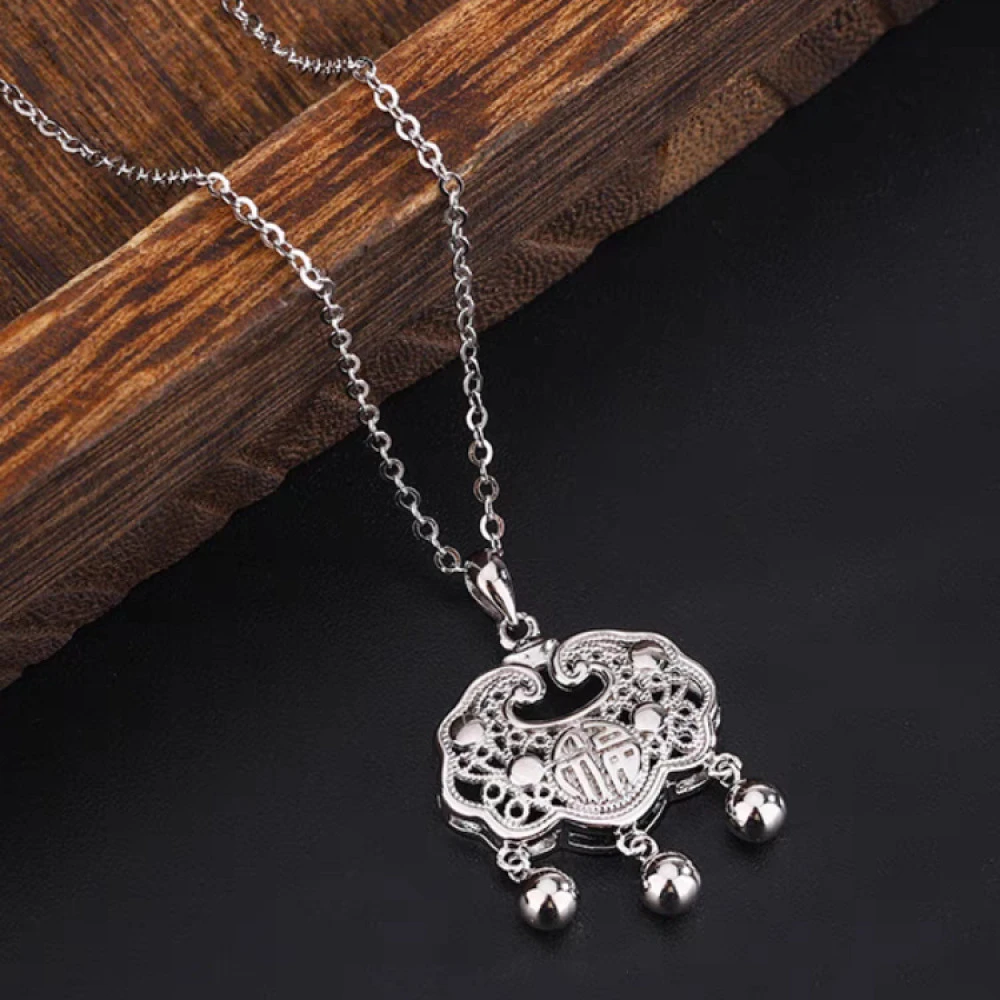 YZ011 长命锁项链 精品项链  无礼盒