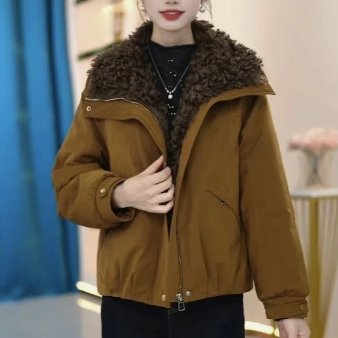 【鹅绒服】2025年秋冬新款洋气时尚气质保暖款大翻领时尚休闲鹅绒服