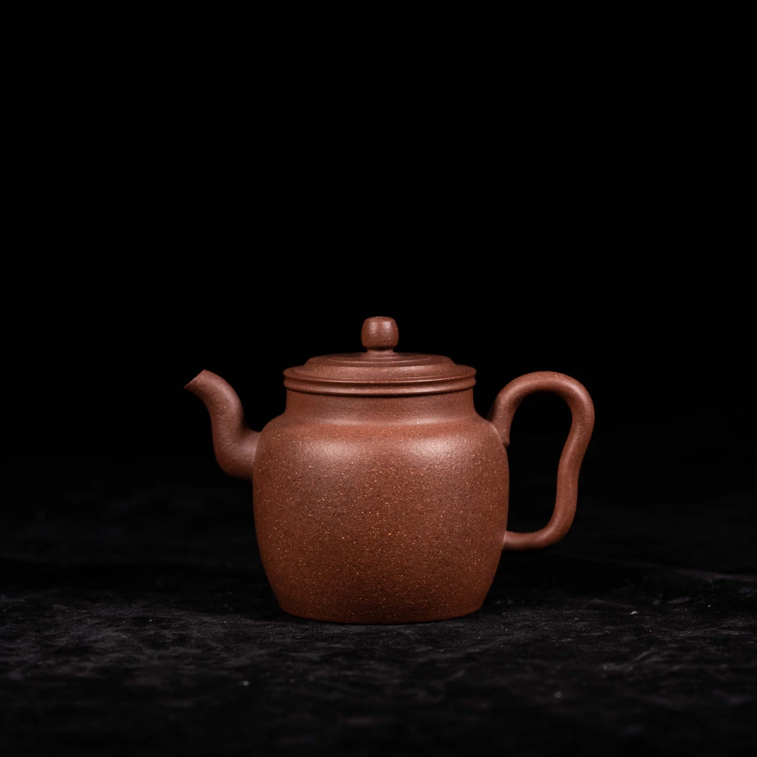 信器堂黄龙山原矿共生紫泥系列半手精工临摹明式三弯壶宫灯