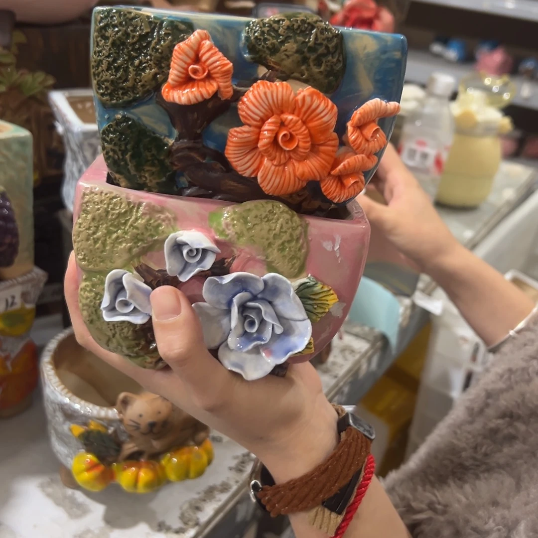 满20米秒退拉黑花盆