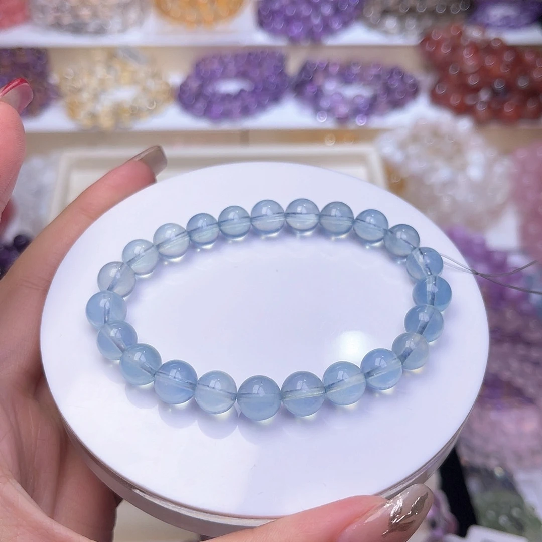 水晶手串未镶嵌阿***命天然水晶8.6mm