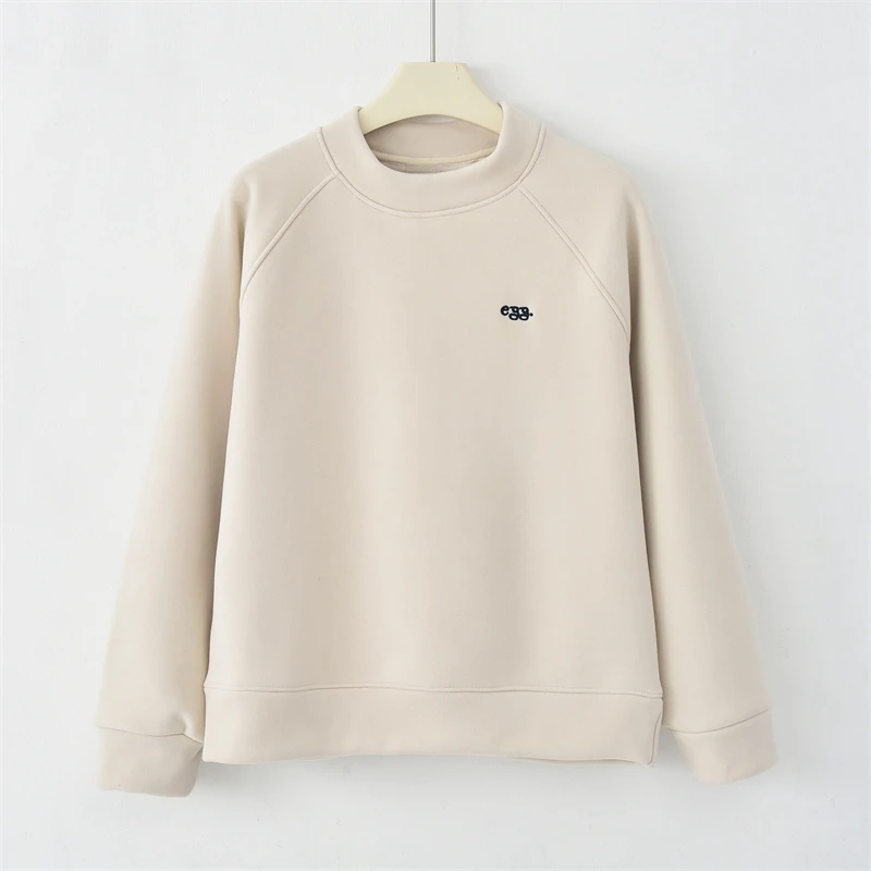 DINGPAI-「舒适卫衣」2024冬季加绒厚款新款净版显瘦女卫衣K-K1009