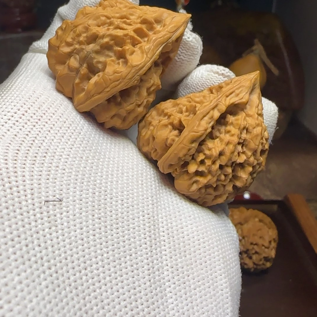 把件文玩核桃官帽佛肚（微瑕）