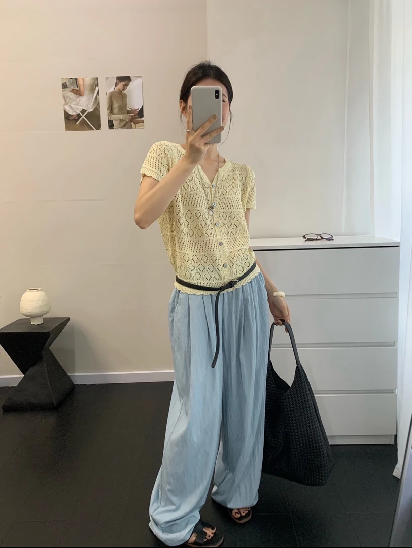 囍番家（听到名字再拍，NO退换！）气质针织时尚休闲百搭夏季宽松