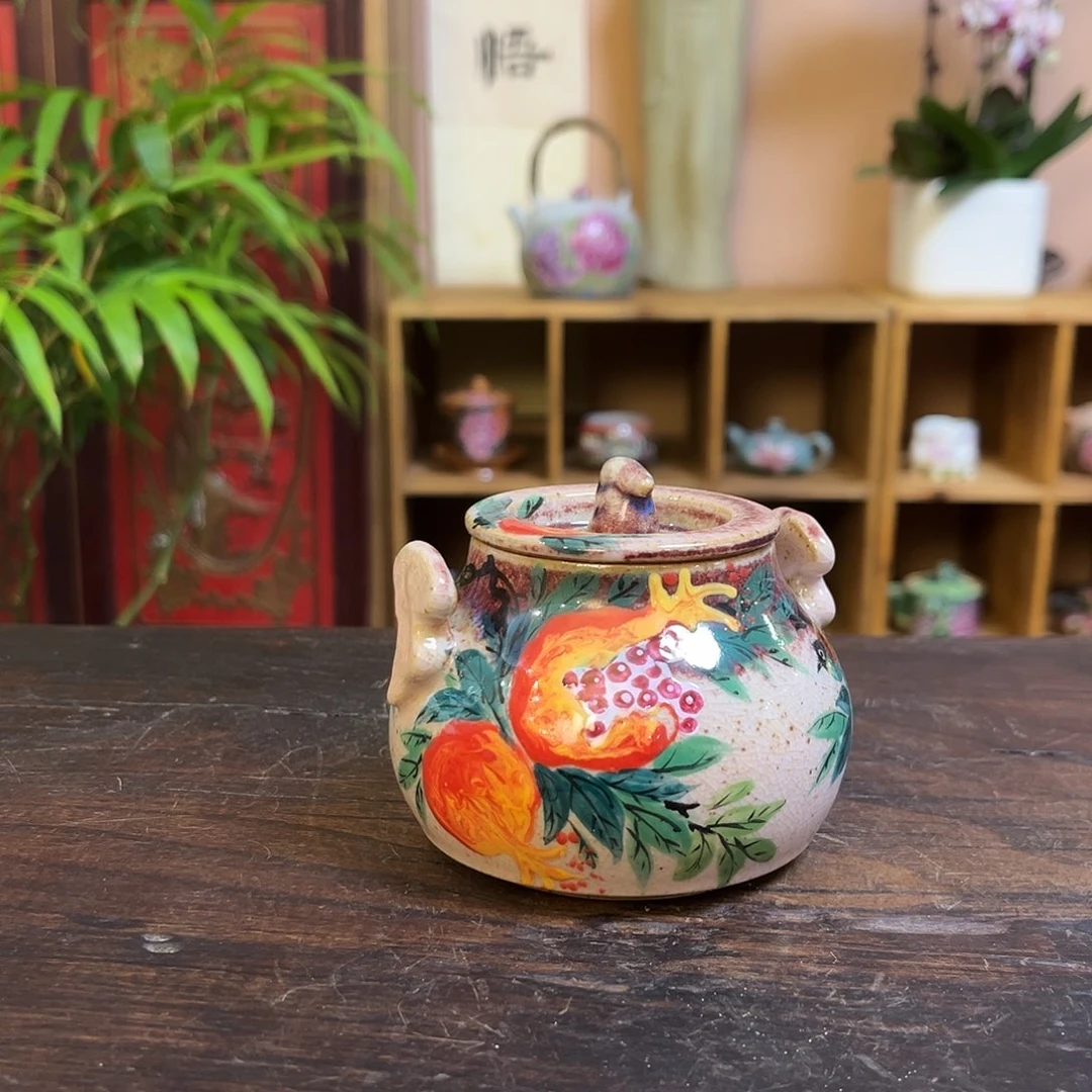 柴烧手工手绘陶瓷