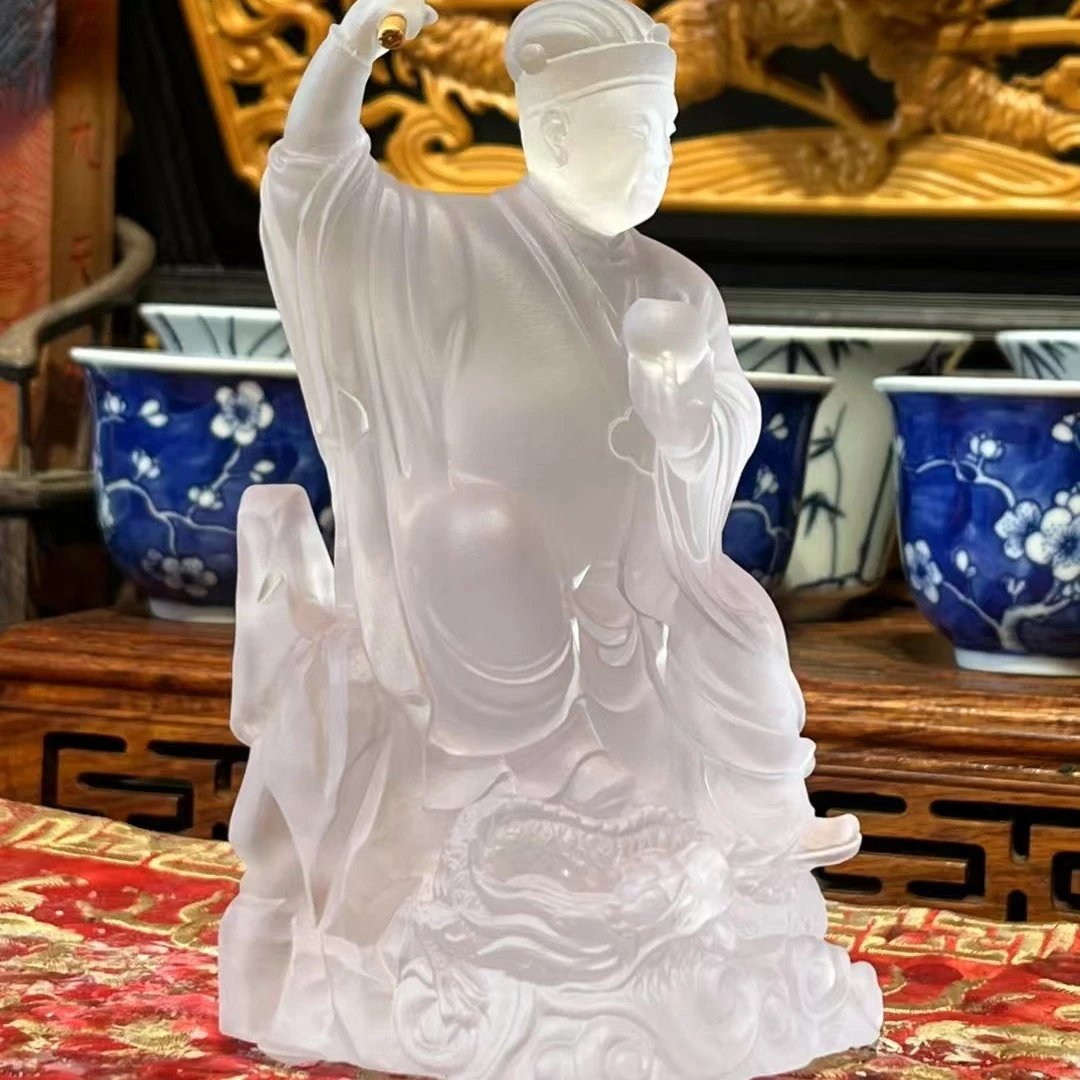 保生大帝或净明祖师古法琉璃高度 14cm