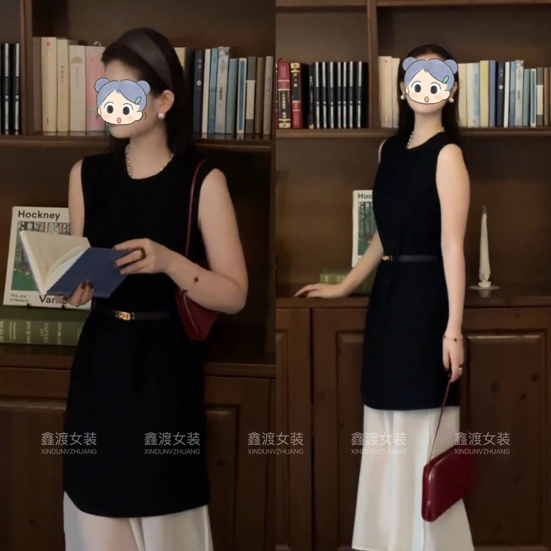 2025春夏新款时尚显瘦气质女士网红洋气连衣裙百搭款D5055