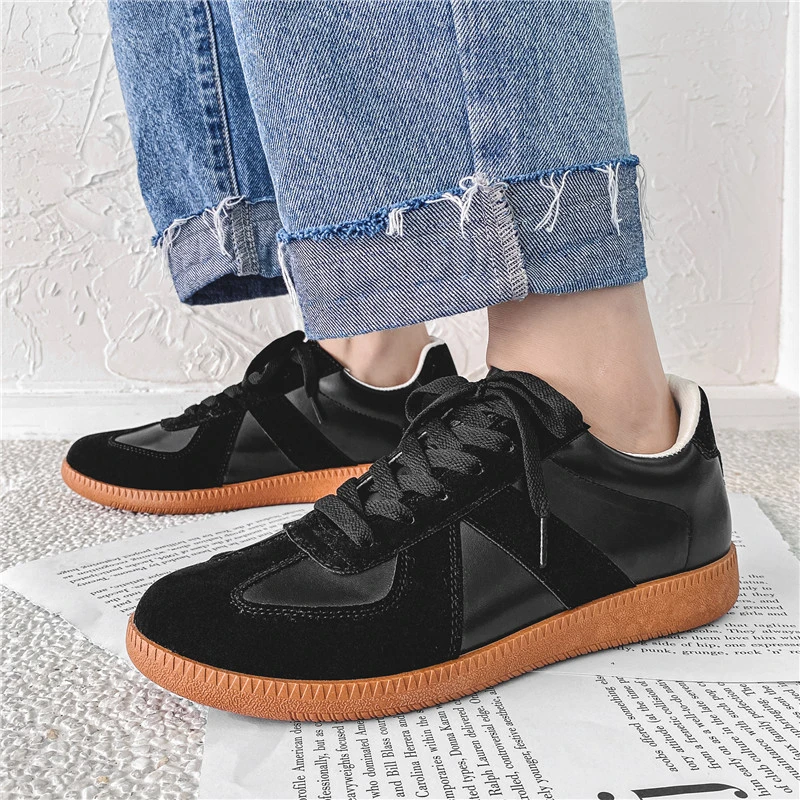 S2024小白鞋2021春夏新款韩版百搭德训鞋平底系带运动鞋板鞋男