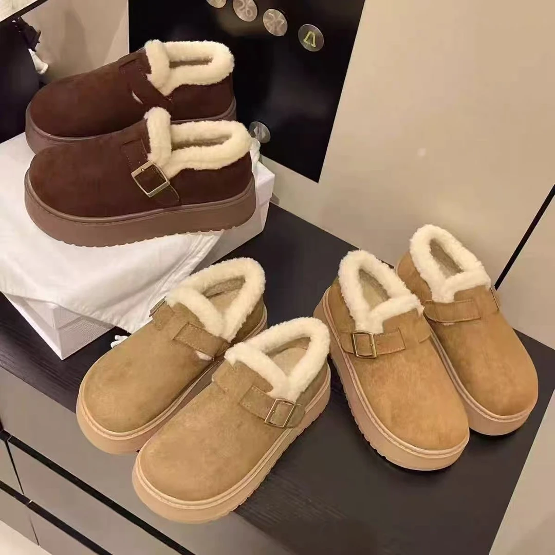 厚底时装靴女新款复古显瘦套筒短靴勃肯D21-3