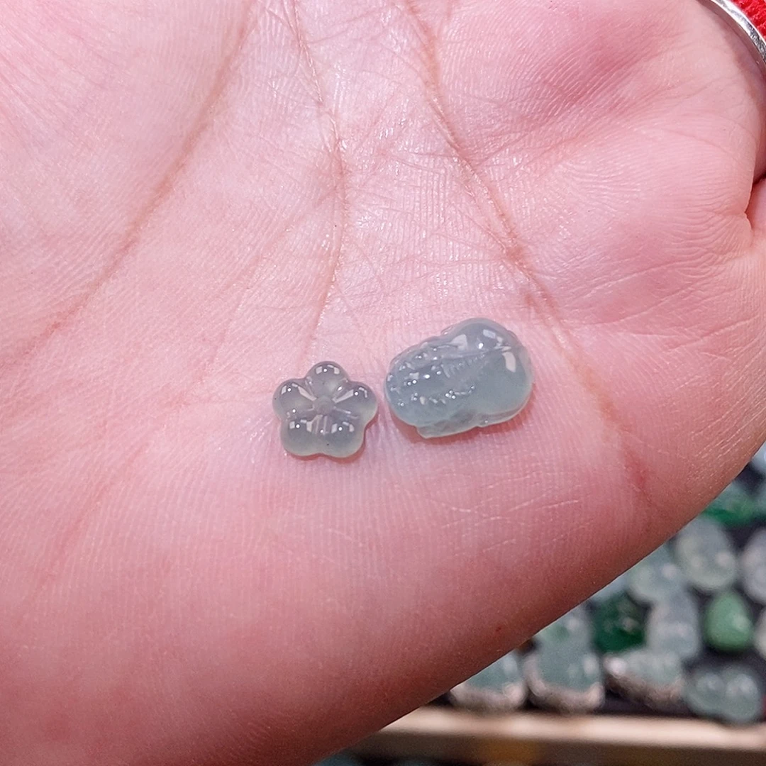 散珠翡翠貔貅小花