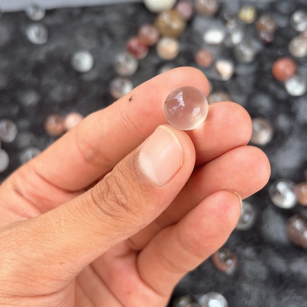 水晶珠宝半成品未镶嵌彤*定制通孔不退不换