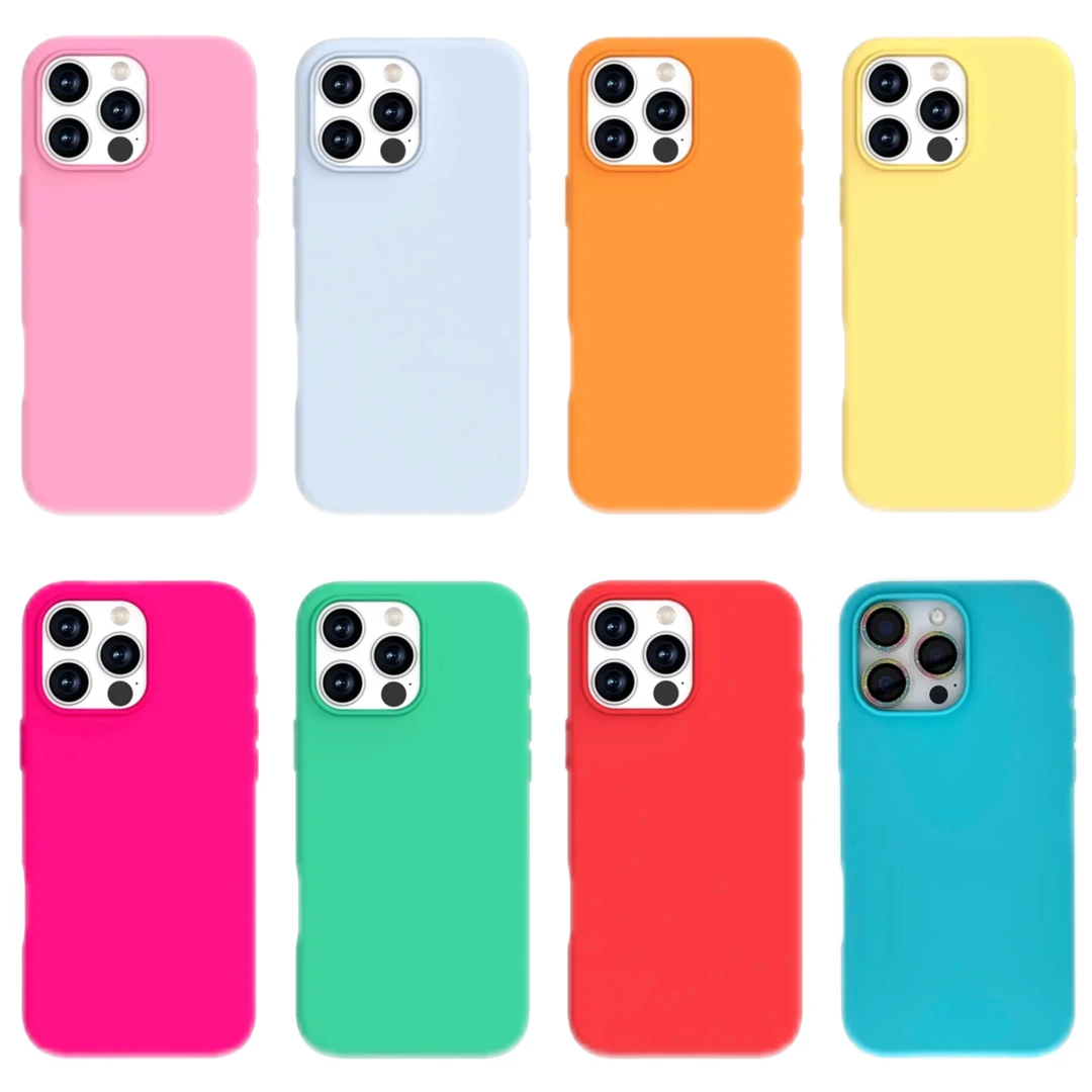 简约纯色磁吸真液态硅胶适用于苹果13 - 16Promax网红手机壳