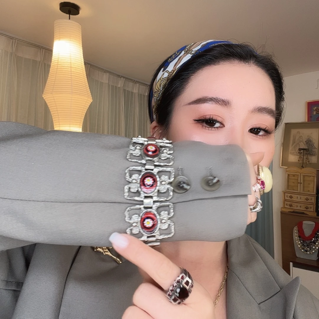 硅胶铜合金中古手镯