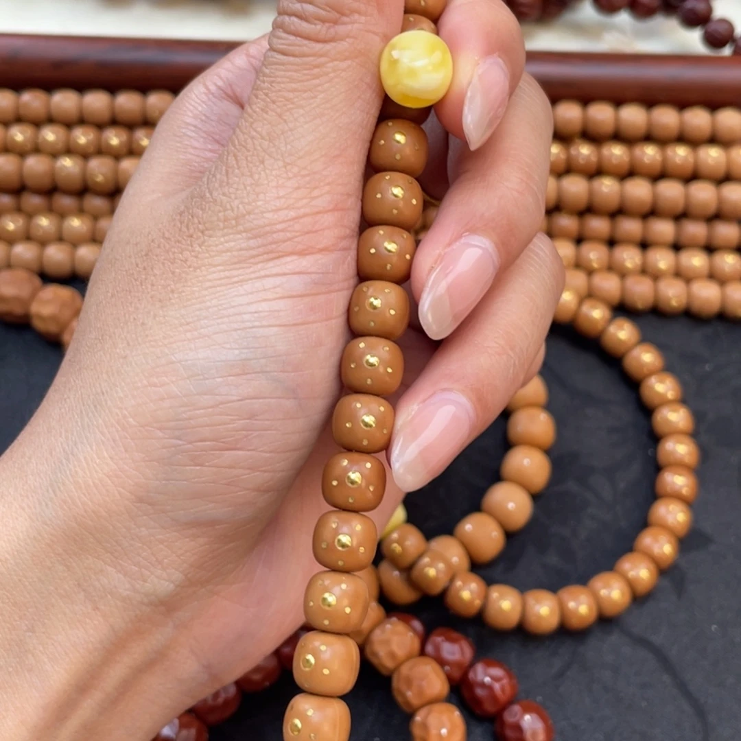 猴头核桃吊坠全品【镶金款】8mm大满贯