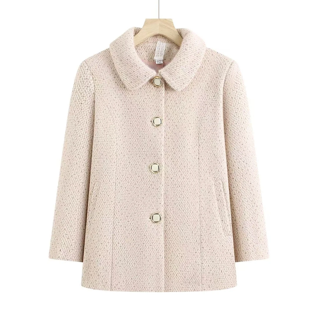 8014-秋冬季妈妈装外套高档减龄中年女秋冬装百搭外套女【康燕】】