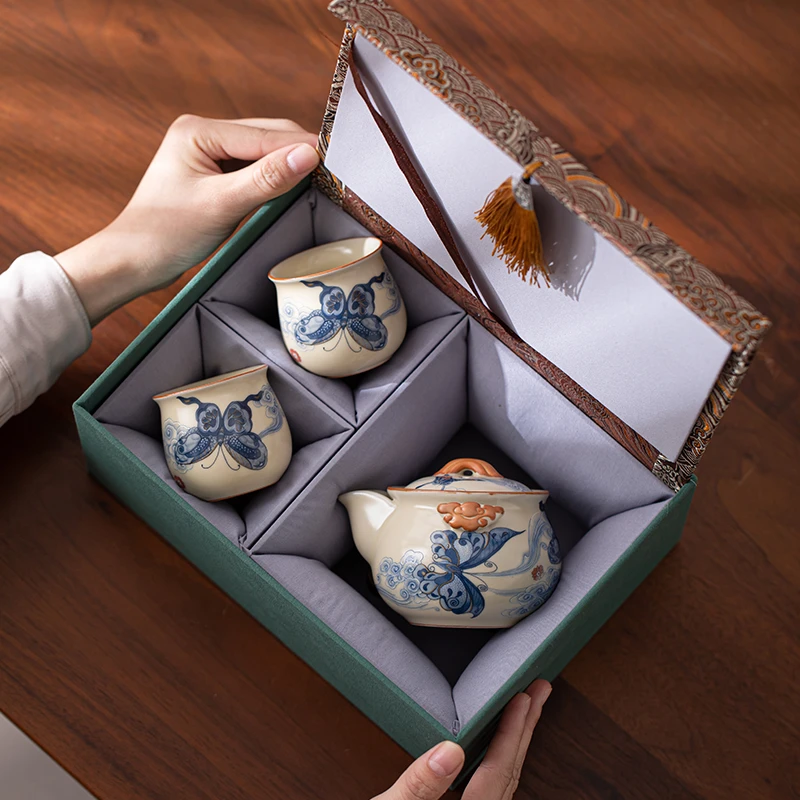 国潮汝窑茶具礼品商务活动年会纪念品定制送客户领导员工伴手礼
