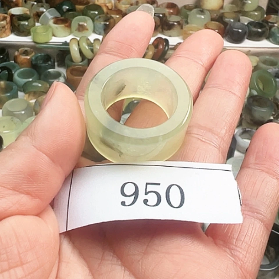 【闪购商品】蛇纹石玉戒指未镶嵌快**头