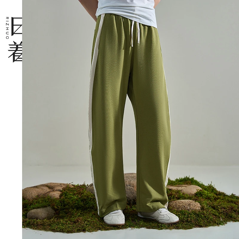 日着原创设计女装2025春夏直筒裤宽时尚松拼接休闲裤女RB3205K0