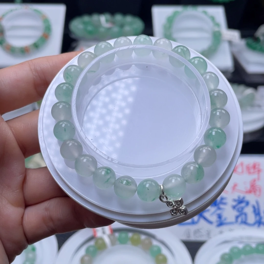 石英质玉（非洲翠）合金手串