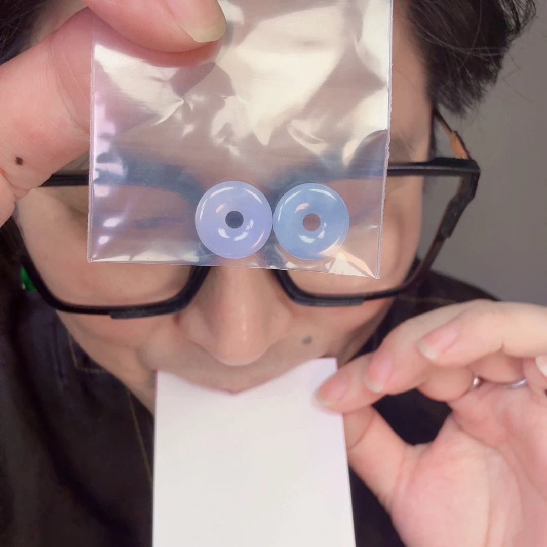 翡翠未镶嵌颈饰5****子一对