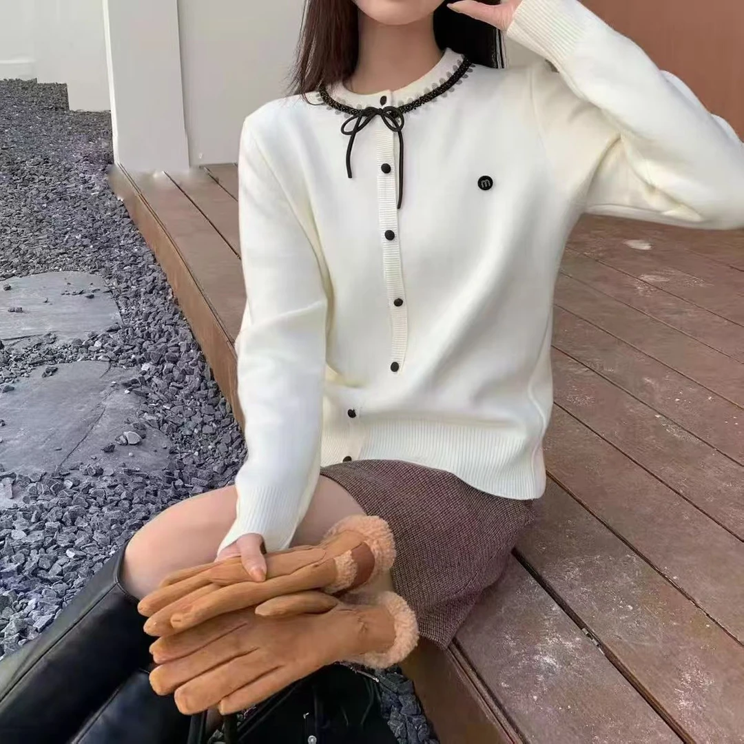 法氏圆领长袖网红秋冬常规款针织法式设计款