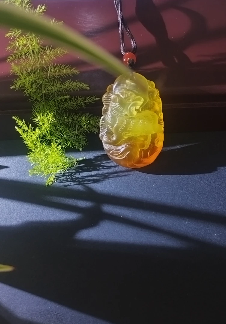 岫玉蛇纹生肖虎吊坠42㎜✕28.4㎜