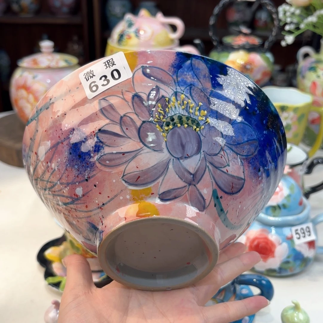 景德镇手绘高温釉下彩陶瓷茶具