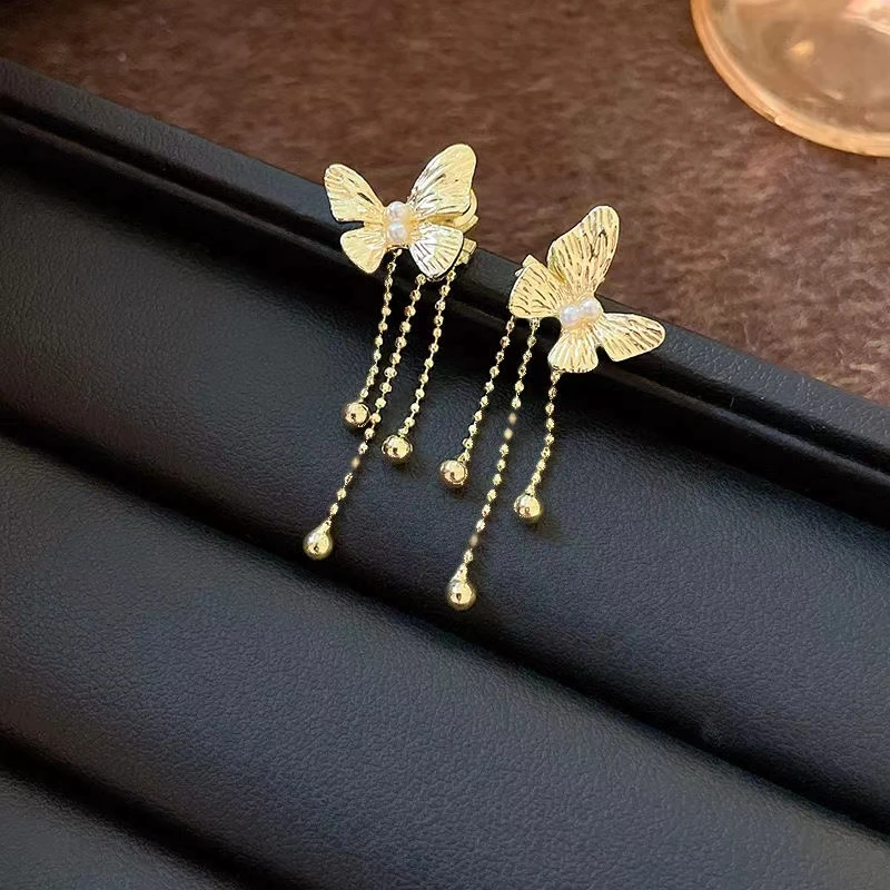 铜合金耳饰 韩版韩式日韩金色气质冷淡风耳环简约百搭耳钉1721