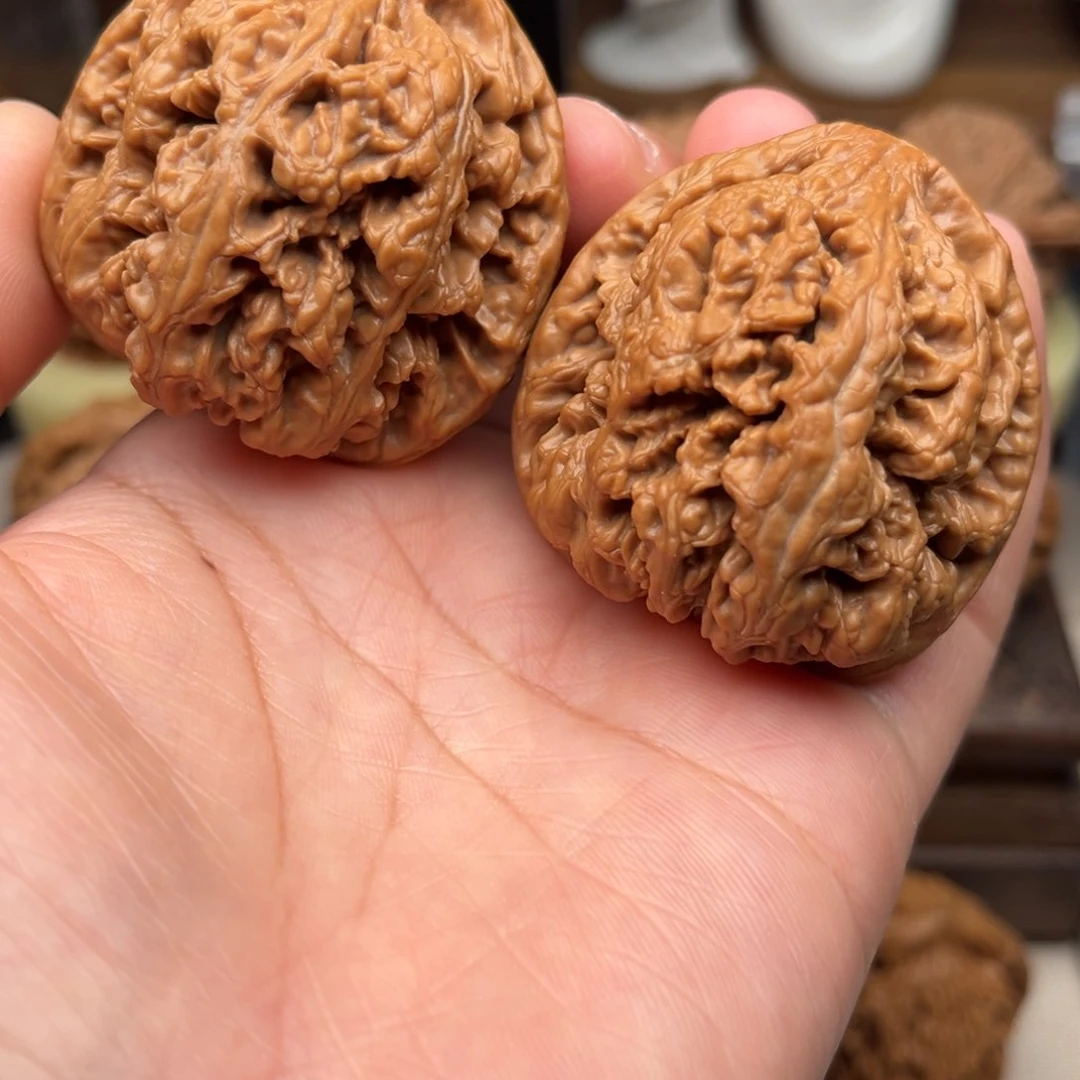 【闪购商品】银**鬼文玩核桃手把件43粗筋