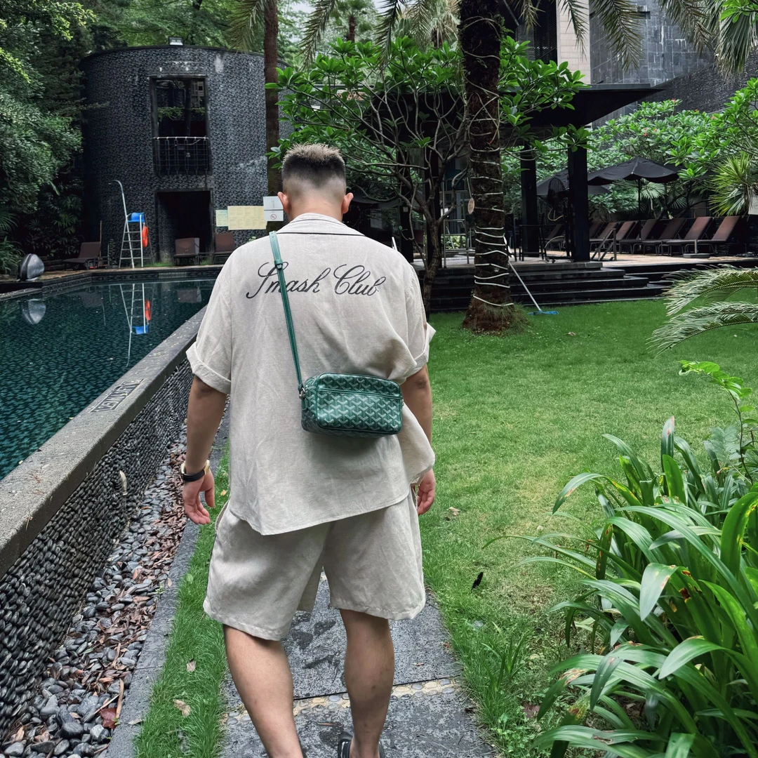 Smash 100%纯亚麻棒球短袖！高定色织 雨露纱 夏日度假松弛球衣感