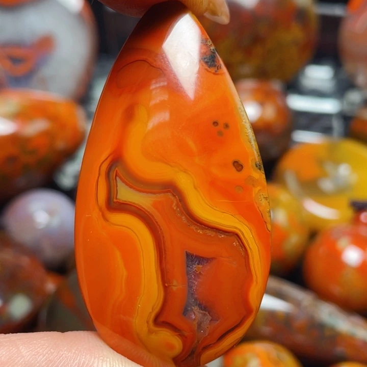 玛瑙/玉髓战国红玛瑙挂件未镶嵌