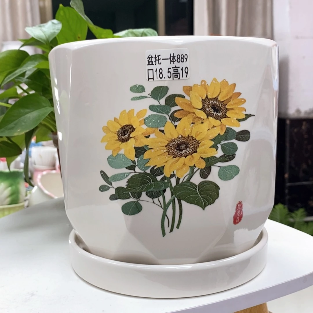 夏西陶瓷花盆@@5889