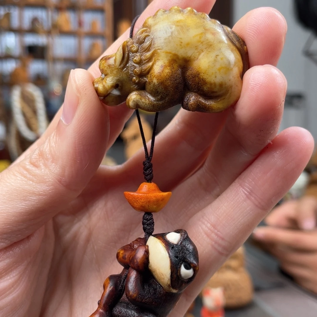 时***轩木方颜竹木艺术摆件