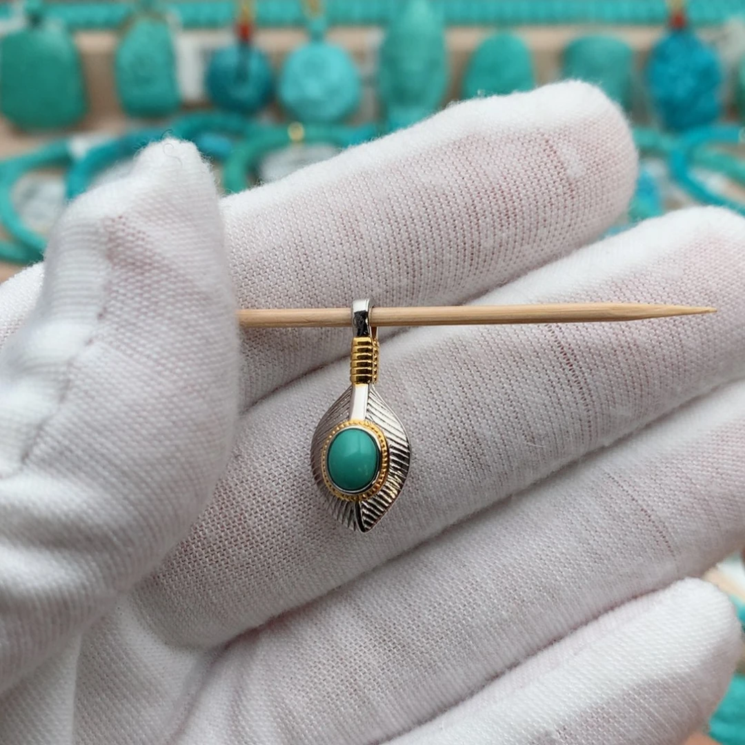 绿松石银S925镶嵌珠宝奇石