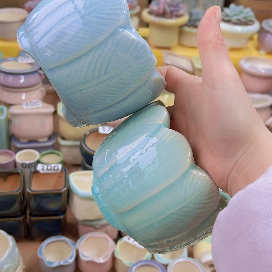 红陶陶瓷花盆当场满12包邮