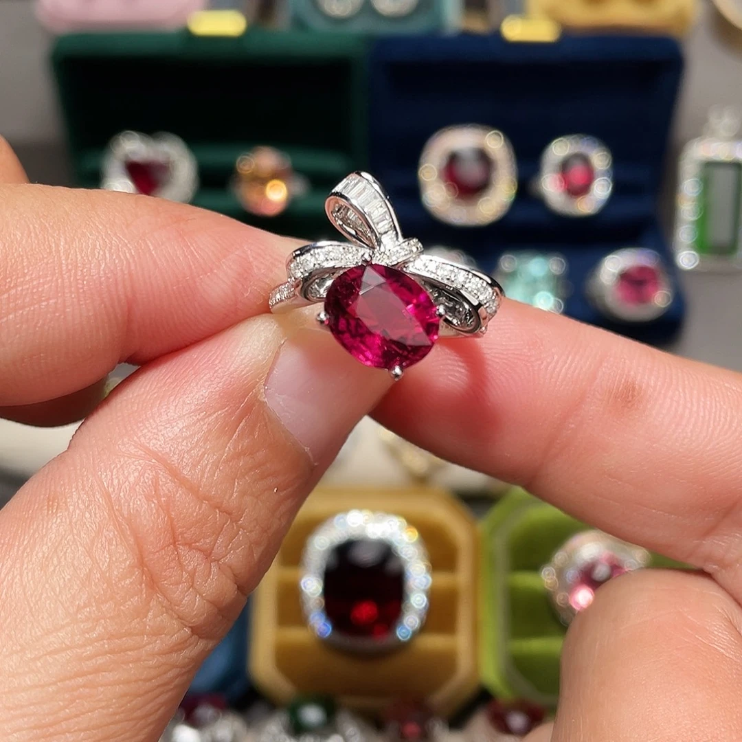 18K金镶嵌戒指碧玺2.93ct
