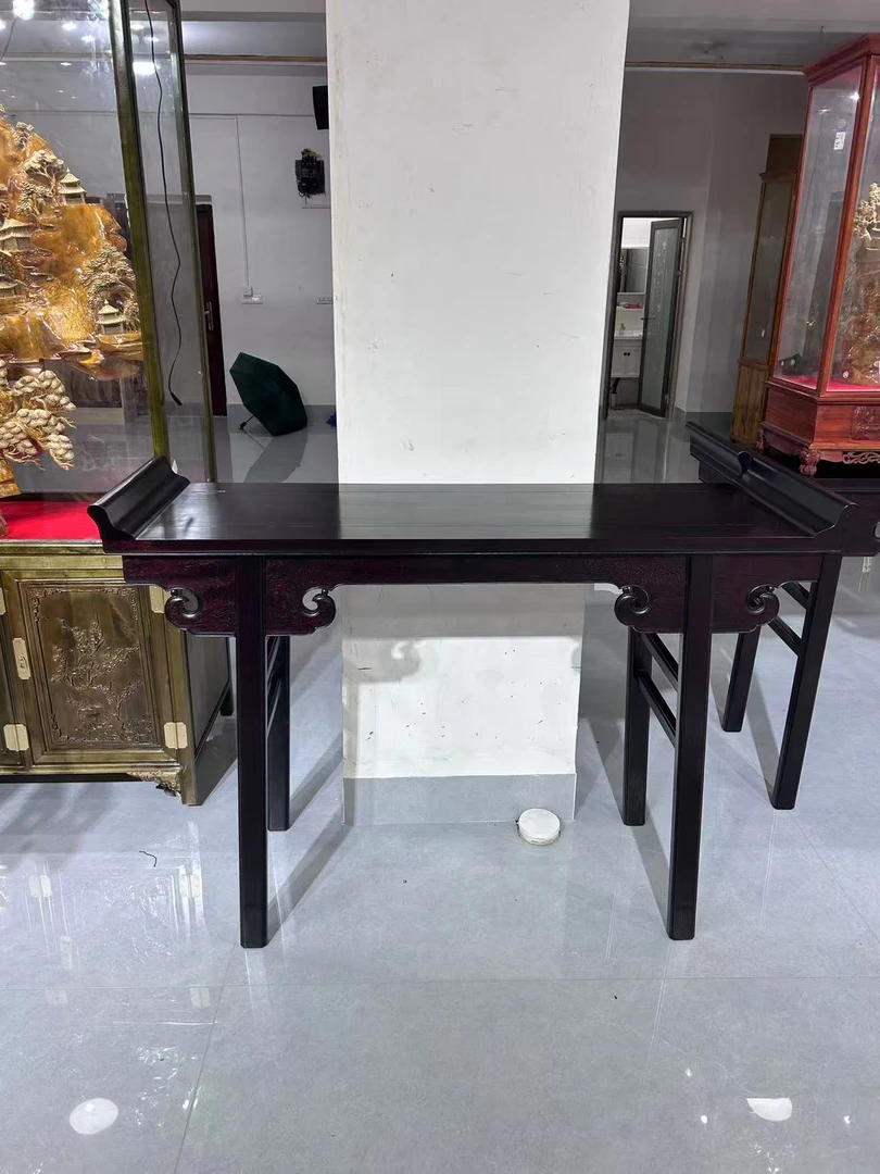 赞比亚紫檀翘头案，规格长度150宽度48高度105