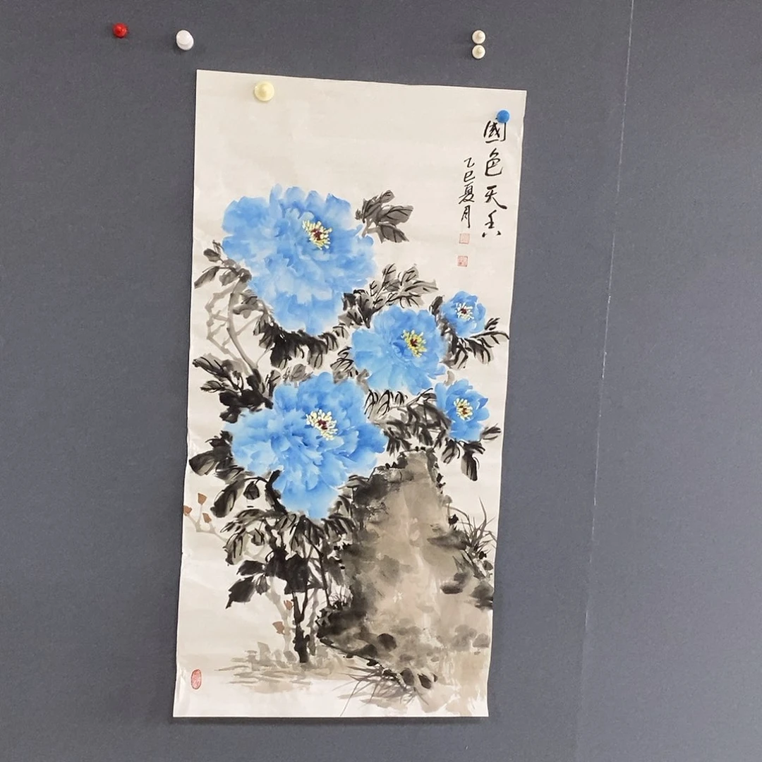 国画郑春玲50.100手绘画芯