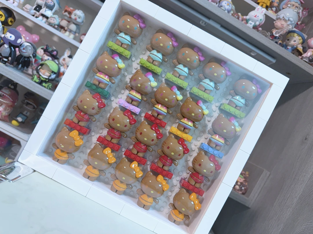 Hello Kitty夏日彩虹糖系列潮玩萌粒小公仔女生礼物