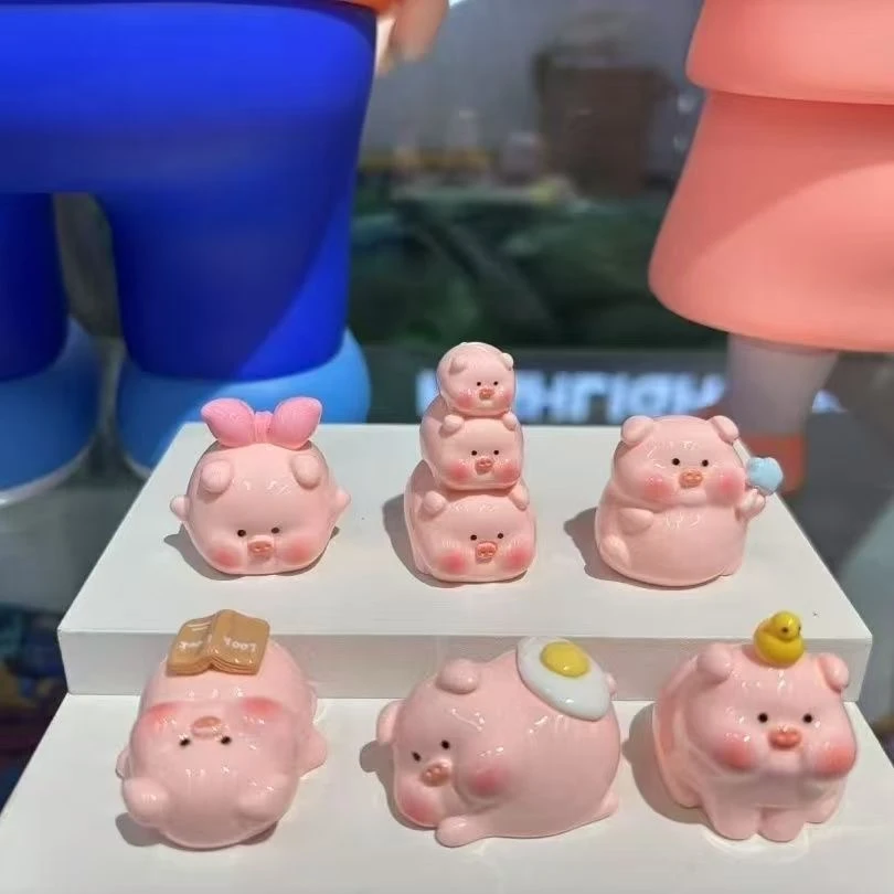 卡通立体粉色小猪盲盒DIY摆件