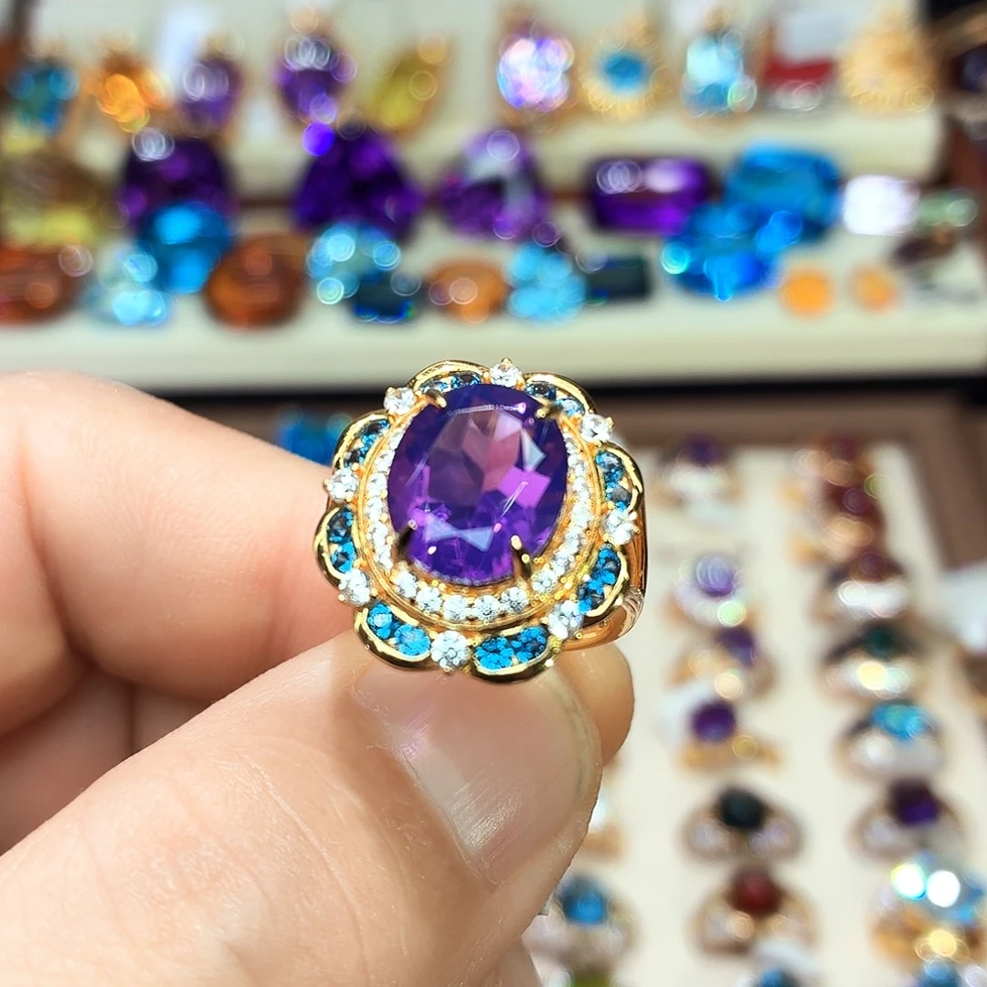 银S925镶嵌水晶戒指